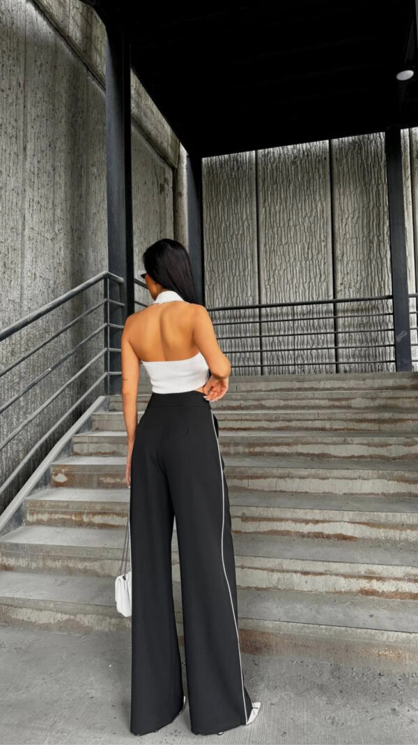 BLACK PALAZZO TROUSERS - Image 2