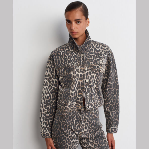 LEOPARD DENIM JACKET
