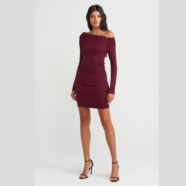 BURGUNDY DRESS
