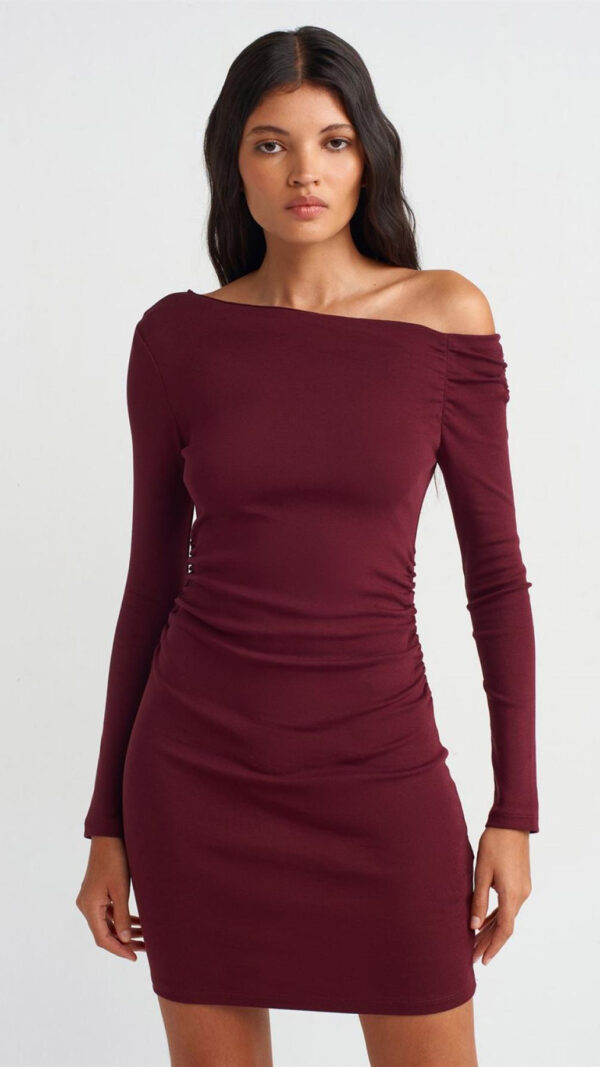BURGUNDY DRESS - Image 2