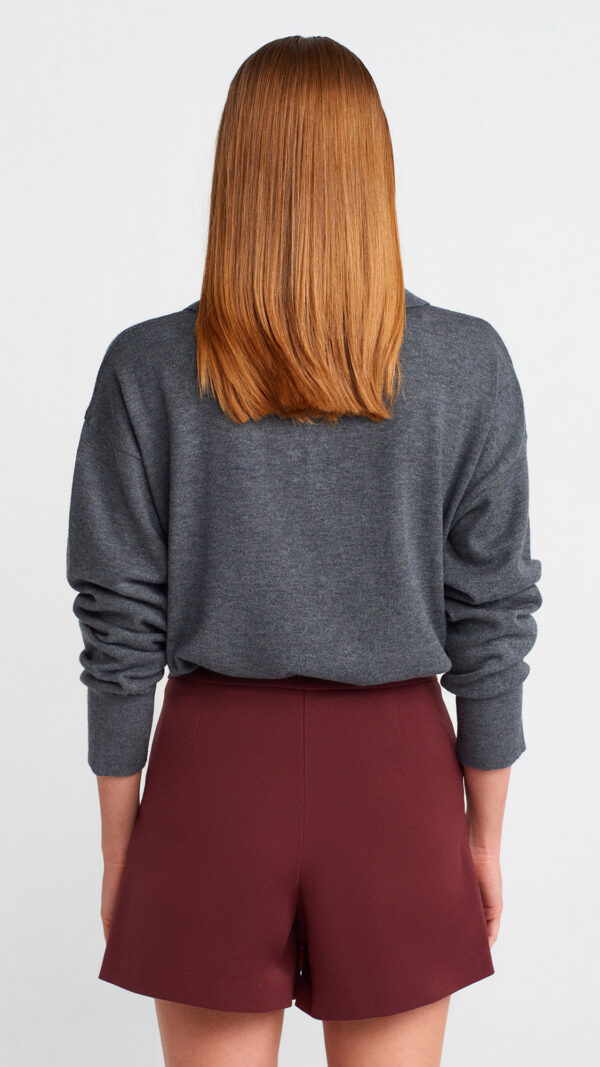 BORDEAUX PLEATED SKIRT-SHORT - Image 2