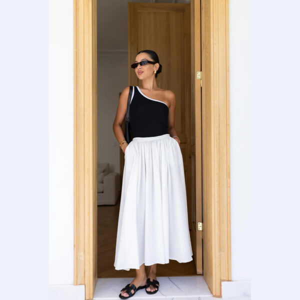 WHITE LONG SKIRT