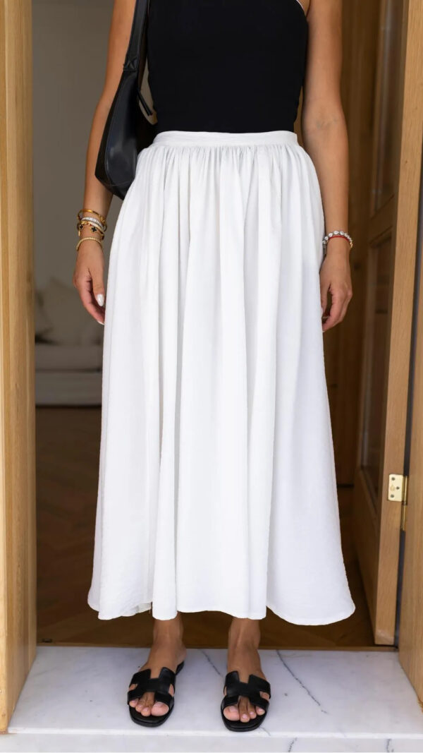 WHITE LONG SKIRT - Image 2