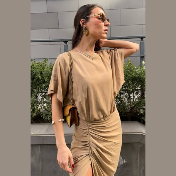 BEIGE DRESS