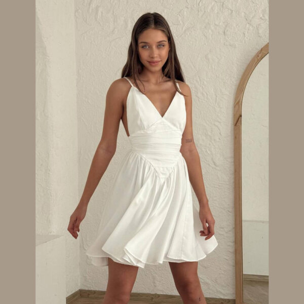 WHITE SHORT DRESS