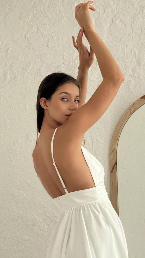 WHITE SHORT DRESS - Image 2